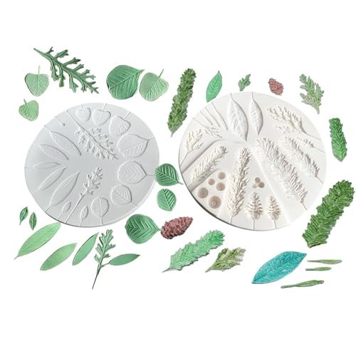 QIUMING 2 pcs fondant formen silikon blätter Silikonform Blätter 3D Blätter Fondant Kuchen Form Zartes-Silikonform Blätter Fondant für Dekorieren DIY Kuchen Süßigkeiten Schokolade (Weiß) QIUMING 2 pcs fondant formen silikon blätter Silikonform Blätter 3D Blätter Fondant Kuchen Form Zartes-Silikonform Blätter Fondant für Dekorieren DIY Kuchen Süßigkeiten Schokolade (Weiß) von QIUMING