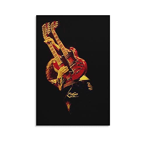 Jimmy Page Musiker-Poster, Leinwand, Wandkunstdrucke, Poster, Foto, Bild, Malerei, Poster, Raumdekoration, 60 x 90 cm von QIUMING