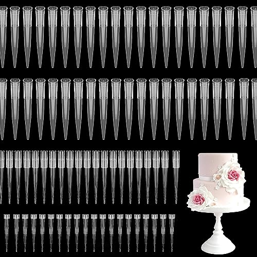QIUMING 100 Stück 3-Größen Blumenröhrchen Blumen Wasserröhrchen Torte Blumen Röhrchen Blumenröhrchen Kunststoff Wasserröhrchen Pflanzen Blumenarrangements Anordnen für Kuchendekoration (A) von QIUMING