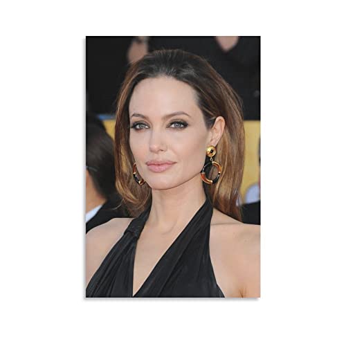 QIUMING Angelina Jolie Star Amerika Regisseur Schauspielerin Leinwand-Kunst-Poster und Wandkunst-Druck, moderne Familiendekoration, Poster, 60 x 90 cm von QIUMING