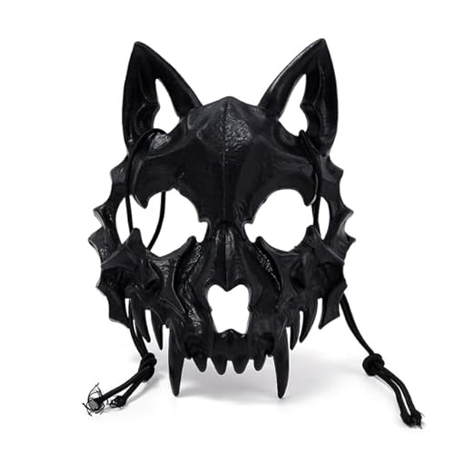 QIUMING Dämonen Werwolf Stil Masken Skelett Rolle Halloween Karneval Maske Halbgesicht Cosplay Maske Party Requisiten von QIUMING