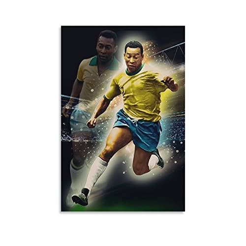 QIUMING Leinwanddruck, Motiv: Fußball Pele der König des Fußballs, 50 x 75 cm von QIUMING