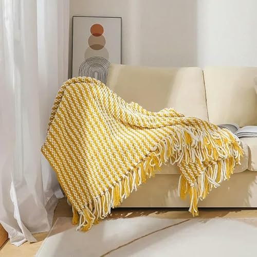 QIUMING Nordic Weiß Casual Decken Wirft Weiche Bequeme Gestrickte Schal Sofa Decke Bett Ende Abdeckung Reise Hotel Dekorative Tagesdecke von QIUMING