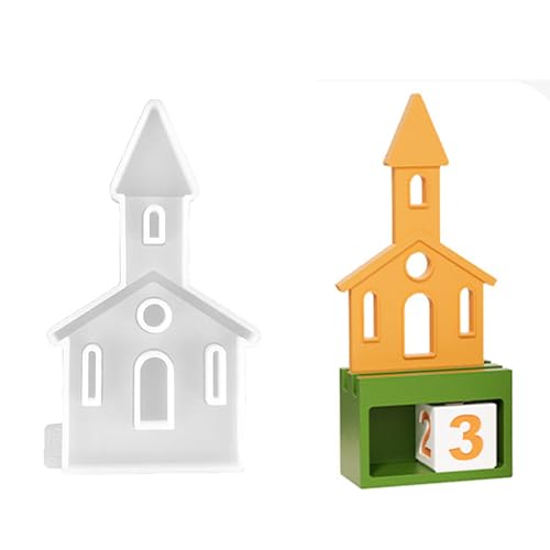 QIUMING Silikonformen Gießformen für Häuser - Haus Kerzen Formen zum Gießen - Handwerk Seife Gips DIY (Schloss) von QIUMING