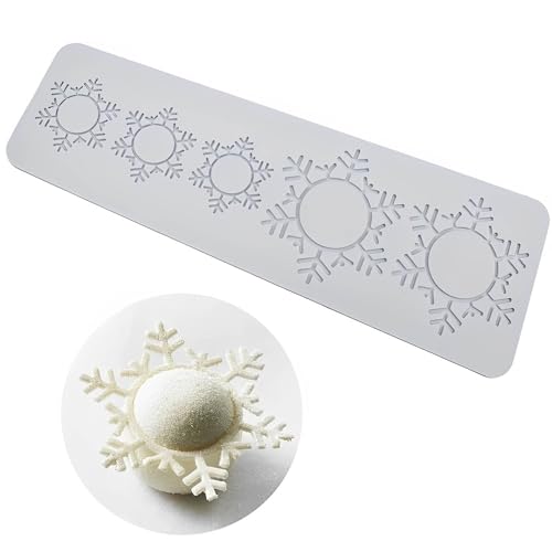QIUMING spitze fondant matte form Silikonform Kugel silikonform spitzenform Kuchen-Spitzen-Form Leichtes Lösen Und Reinigen für Mousse, Desserts und zur Dekoration von Zucker-Kuchen (Schneeflocken) von QIUMING