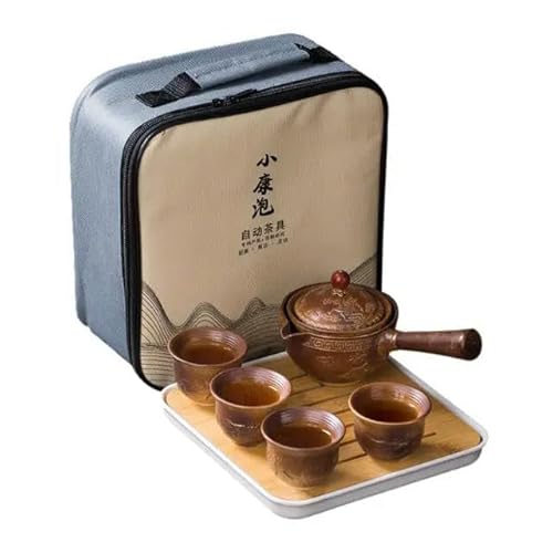 QIUMING Teegeschirr Chinesisches Tee-Set Tee-Ei für losen Tee Gong FU Tee-Sets tragbares Teekannen-Set mit 360-Grad-Teebereiter und Teesieb von QIUMING