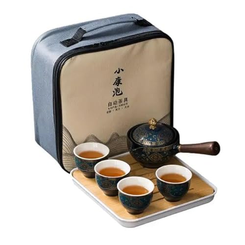 QIUMING Teegeschirr Chinesisches Tee-Set Tee-Ei für losen Tee Gong FU Tee-Sets tragbares Teekannen-Set mit 360-Grad-Teebereiter und Teesieb von QIUMING