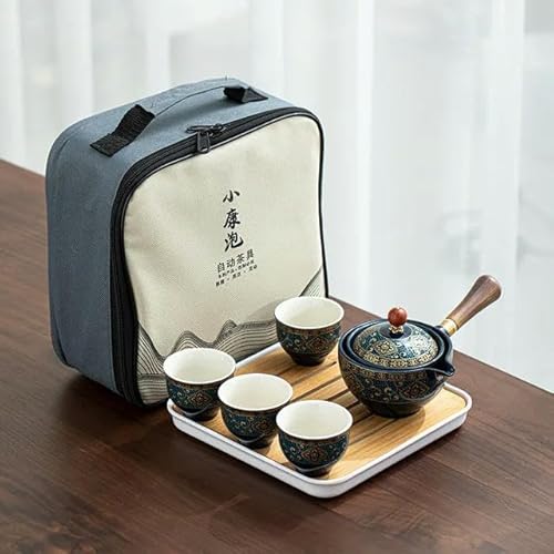 QIUMING Tragbare Exquisite Stein Schleifen Form Teaset Handgemachte Teekanne Tasse Set Chinesische Tee Zeremonie Geschenk Kungfu Tee Tasse Teegeschirr Einzigartige von QIUMING