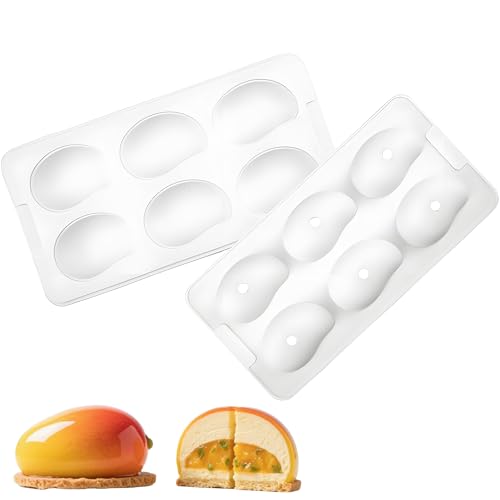 QIUMING mangoform silikon 3D-Silikonform für Kuchen 3D-Silikon-Backformen-Kuchen Dessert Mousse backformen Antihaft-Backformen Für Das BackenSeife Backform Gelee Pudding(Mango) von QIUMING