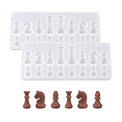 QIUMING Internationale Schach Silikonform 3D Basteln Schach Silikonform Schach Decoration Silikonform DIY Handwerk Schach Form Geeignet für Kunsthandwerk, DIY-Geschenkornamente, von QIUMING