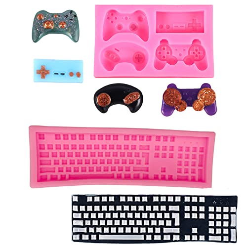 Spiel-Controller-Form Tastatur Silikonform für Schokolade Game Controller Silikon Formen Silikon Video Gamepad Form Epoxidharz Silikonform Gießform für Fondant Süßigkeiten Pudding Seife Kuchen Muffins Spiel-Controller-Form Tastatur Silikonform für Schokolade Game Controller Silikon Formen Silikon Video Gamepad Form Epoxidharz Silikonform Gießform für Fondant Süßigkeiten Pudding Seife Kuchen Muffins von QIUMING