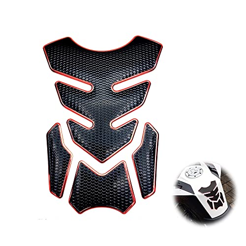 QIUMING tank protektoren Gummi Kraftstofftank Aufkleber Tankschutz Motorcycle 3D Protector Sticker Gas Tank Pad Fisch Knochenschutz Aufkleber Motorrad 3D Gel Öl Gas Tank Pad Aufkleber Pad Deko von QIUMING