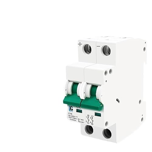 QIUSHIBO Leitungsschutzschalter 1 Stücke 2P DC 1000V Leistungsschalter 6A 10A 16A 20A 25A 32A 40A 50A Automatischer Schalter Circuit Breaker(32A) von QIUSHIBO