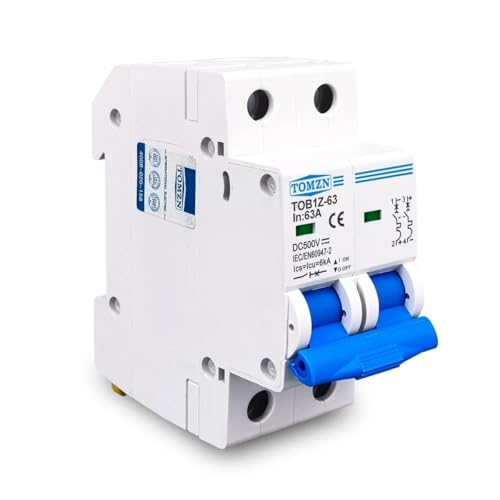 QIUSHIBO Leitungsschutzschalter 1P 2P DC MCB 6KA 500V Mini-Leistungsschalter 3A 6A 10A 16A 20A 25A 32A 40A 50A 63A Y-Anschluss Circuit Breaker(2,50A) von QIUSHIBO