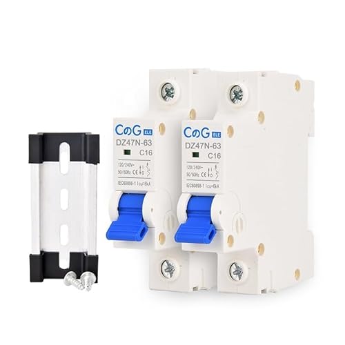 QIUSHIBO Leitungsschutzschalter 2 Teile/Satz AC Miniatur Circuit Breaker 1Pole 6A 10A 16A 20A 25A 32A 40A 50A 63A 120/240V thermische Magnetische Reise Din-schiene Montieren Circuit Breaker(10A 2pcs) von QIUSHIBO