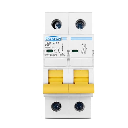 QIUSHIBO Leitungsschutzschalter 2P DC 600V Circuit Breaker Kurve Einpolige Gleichstromsicherung Circuit Breaker(2P 32A) von QIUSHIBO
