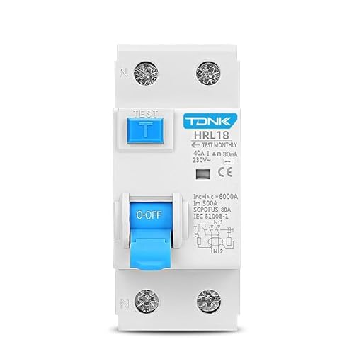 QIUSHIBO Leitungsschutzschalter 2P Elektromagnetischer Fehlerstromschutzschalter 10/30/100/300mA Typ AC Differential Breaker Sicherheitsschalter Circuit Breaker(10mA,32A) von QIUSHIBO