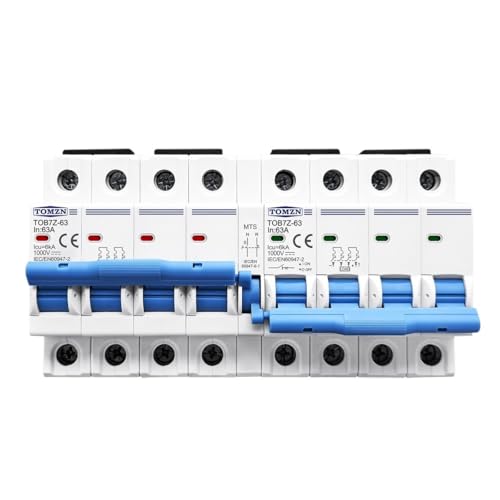 QIUSHIBO Leitungsschutzschalter 4P Plus 4P DC MTS Dual Power Manuelle Transfer Switch Circuit Breaker MCB for PV System 4P + 4P Circuit Breaker(50A) von QIUSHIBO