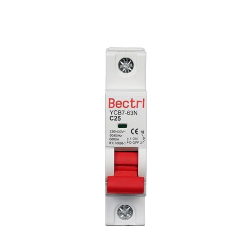 QIUSHIBO Leitungsschutzschalter AC MCB YCB7-63N C-Kurve 230/400 V ~ 50 Hz/60 Hz Mini-Leistungsschalter 1P 2P 3P 4P 6A 10A 16A 20A 25A 32A 40A 50A 63A Circuit Breaker(1,10A) von QIUSHIBO