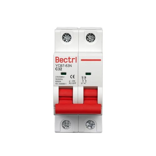 QIUSHIBO Leitungsschutzschalter AC MCB YCB7-63N C-Kurve 230/400 V ~ 50 Hz/60 Hz Mini-Leistungsschalter 1P 2P 3P 4P 6A 10A 16A 20A 25A 32A 40A 50A 63A Circuit Breaker(2,16a) von QIUSHIBO