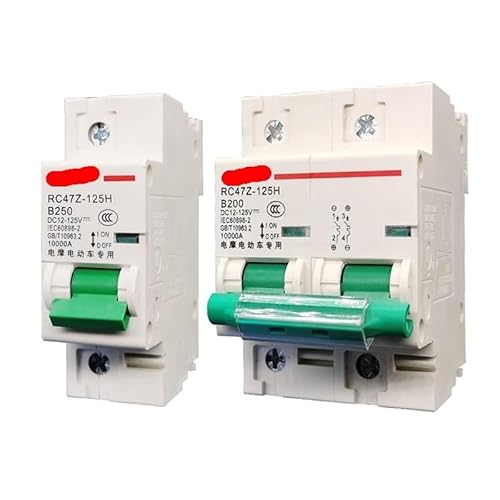 QIUSHIBO Leitungsschutzschalter DC-Leistungsschalter 80A 100A 125A 150A 200A 250A Strom 12V-125V Leistungsschalter Circuit Breaker(1P,63A) von QIUSHIBO