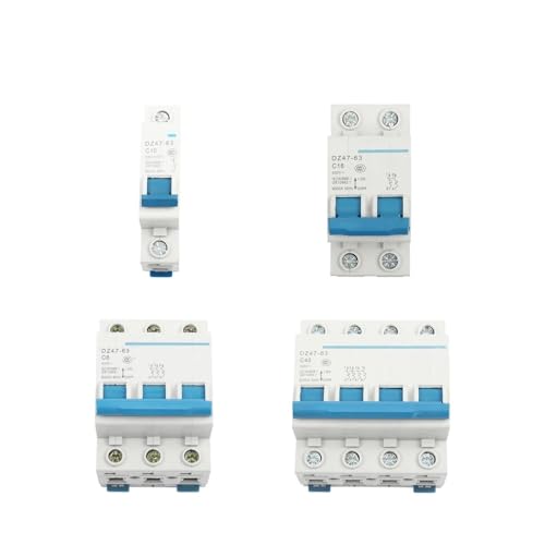 QIUSHIBO Leitungsschutzschalter DZ47-63 10A 16A 20A 25A 32A 63A 1P 2P 3P 4P AC 230V 400V Mini Circuit Breaker MCB Ausschnitt Schalter Breaker Chopper Circuit Breaker(3P,20A) von QIUSHIBO