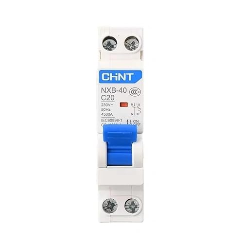QIUSHIBO Leitungsschutzschalter NXB-40 NXBLE-40 DPN DPNL 1P + N Ersetzen DZ267-32 6A 10A 16A 20A 25A 32A 40A 220V Miniatur Fehlerstromschutzschalter MCB RCBO Circuit Breaker(NXB-40 1P 1N(MCB),20A) von QIUSHIBO