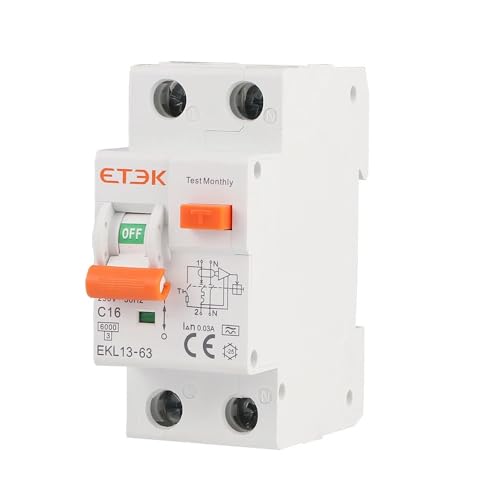 QIUSHIBO Leitungsschutzschalter Niederspannungs-RCBO 30mA 1p+n RCBO-Fehlerstrom-Schutzschalter Circuit Breaker(32A) von QIUSHIBO