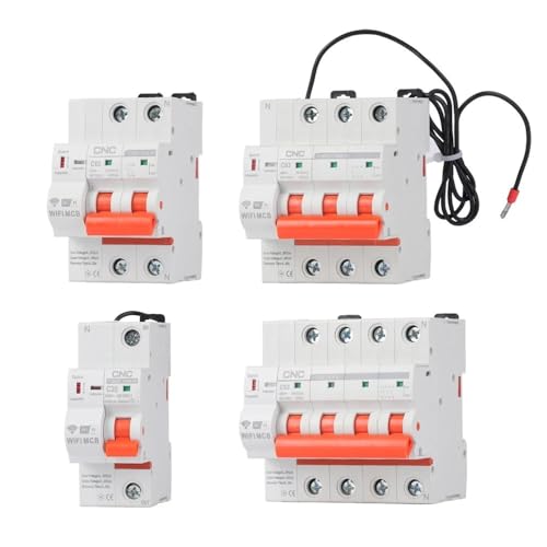 QIUSHIBO Leitungsschutzschalter Schienen-Leistungsschalter Timer Fernbedienung Smart Automatischer intelligenter Unterbrecherschalter Circuit Breaker(4P,63A) von QIUSHIBO