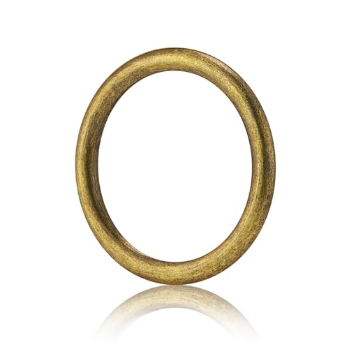 QIUTIMIY 15 Stück nahtlos geschweißte O-Ringe aus Metall,Mehrzweck-O-Ring-Hardware zum Basteln,Hundehalsband,Makramee-Ringe,Bronze,25 mm von QIUTIMIY