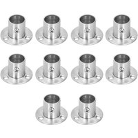 10 Pcs Edelstahl Schrank Flansch Klammern Kleidung Schiene Halter Runde Rohr Halterung 10 Pcs Edelstahl Schrank Flansch Klammern Kleidung Schiene Halter Runde Rohr Halterung von QIYAO