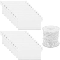 10M Perlenschnur Vertikaljalousie 20-teiliges Bodenplatten-Kit Fadenvorhang Einfach zu installierendes Paillettenvorhangzubehör von QIYAO