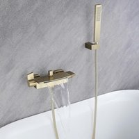 An der Wand montierter Wasserfall-Badewannen-Mischbatterie, Badewannenarmatur, an der Wand montierter Wasserfall-Duschkopf, heißes und kaltes An der Wand montierter Wasserfall-Badewannen-Mischbatterie, Badewannenarmatur, an der Wand montierter Wasserfall-Duschkopf, heißes und kaltes von QIYAO