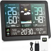Drahtlose Wetterstation mit Außensensor und Wettervorhersage, mit 7,4 Zoll VA-Display und Außensensor Drahtlose Wetterstation mit Außensensor und Wettervorhersage, mit 7,4 Zoll VA-Display und Außensensor von QIYAO