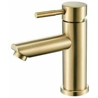 Einhebel-Waschtischmischer aus Edelstahl – moderner Badezimmerhahn, Anti-Fingerabdruck, wassersparend, Gold Einhebel-Waschtischmischer aus Edelstahl – moderner Badezimmerhahn, Anti-Fingerabdruck, wassersparend, Gold von QIYAO