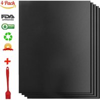 Grill- und Grillplattenabdeckung – Grillmatte für Grill und Backofen, 4er-Set wiederverwendbare und reinigbare Antihaft-Grillmatten, ideal für Grill- und Grillplattenabdeckung – Grillmatte für Grill und Backofen, 4er-Set wiederverwendbare und reinigbare Antihaft-Grillmatten, ideal für von QIYAO
