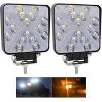LED-Arbeitsscheinwerfer, 12 V, 48 W, 4 Zoll, LED-Strahler, Auto-Außenbereich, IP67, Spot-Flutlicht, LED-Nebelscheinwerfer, LED-Zusatzscheinwerfer für von QIYAO