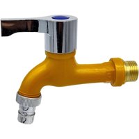 PP-Badezimmerarmatur, Waschtischarmaturen, 2,0 MPa Waschtischarmatur, Waschtischmischer, 1/2 Wandmontierter Waschtischarmatur - Gelb von QIYAO