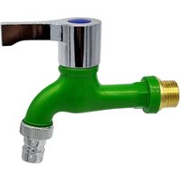 PP-Badezimmerarmatur, Waschtischarmaturen, 2,0 MPa Waschtischarmatur, Waschtischmischer, 1/2 Wandmontierter Waschtischarmatur - Grün von QIYAO