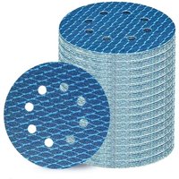 Pack of 80 125 mm Velcro Sandpaper, 100 Grit 8 Holes, Ideal for Sanding Discs 125 mm Velcro and Random Orbital Sanders von QIYAO
