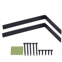 Qiyao - 2er-Set Wandregalhalterungen, industrielle Hochleistungs-Regalhalterungen, robuste Regalhalterungen, L-förmige Halterungen, 5 mm dick, mit von QIYAO