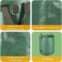 3er Set Gartensäcke Grünabfallsäcke selbsttragend 272l Big Bag mit Tragegriffen wasserdicht faltbar und wiederverwendbar Gartensack 3er Set Gartensäcke Grünabfallsäcke selbsttragend 272l Big Bag mit Tragegriffen wasserdicht faltbar und wiederverwendbar Gartensack von QIYAO