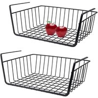 40 cm Schubladenkorb, Aufbewahrungs-Organizer unter dem Schrank (2er-Pack, Schwarz) von QIYAO