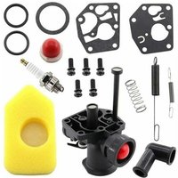 Qiyao - Briggs & Stratton 499809 498809A 494406 Rasenmäher-Vergaser und Luftfilter-Kit 698369 691859 Reglerfeder 692211 Membran 795083 495770 von QIYAO