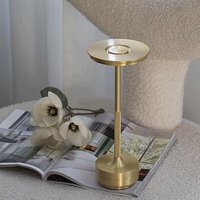 Qiyao - Kabellose Tischlampe mit Berührungssensor – Wiederaufladbarer Akku – 3 Farben – Dimmbar – LED-Nachttischlampe für Nachttisch, Esstisch von QIYAO