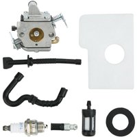 Qiyao - MS170 Vergaser-Kit für 017 018 MS180 MS170 Kettensäge Rasenmäher mit Luftfilter Tune Up Kit von QIYAO