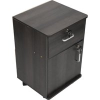 Qiyao - Mobiler Aktenschrank, robuster mobiler Aktenschrank unter dem Schreibtisch für zu Hause (Walnussfarbe) von QIYAO