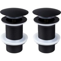 Schwarzer Waschbeckenstöpsel Ohne Überlauf, 2 Stück Universal Schwarzer Pop Up Waschbeckenstöpsel, Ablaufstöpsel Ohne Überlauf, Ablaufstopfen Ohne Schwarzer Waschbeckenstöpsel Ohne Überlauf, 2 Stück Universal Schwarzer Pop Up Waschbeckenstöpsel, Ablaufstöpsel Ohne Überlauf, Ablaufstopfen Ohne von QIYAO