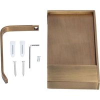 Toilettenpapierhalter, antiker Telefonständer, bronzefarbener Toilettenpapierhalter, goldener Toilettenpapierhalter mit Ablage, passend für die von QIYAO