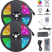 Qiyao - rgb led Lichtstreifen, 10M led Streifen mit 180 LEDs, Selbstklebender ferngesteuerter Streifen IP65 Wasserdicht für Partyrückwand (10m led Qiyao - rgb led Lichtstreifen, 10M led Streifen mit 180 LEDs, Selbstklebender ferngesteuerter Streifen IP65 Wasserdicht für Partyrückwand (10m led von QIYAO